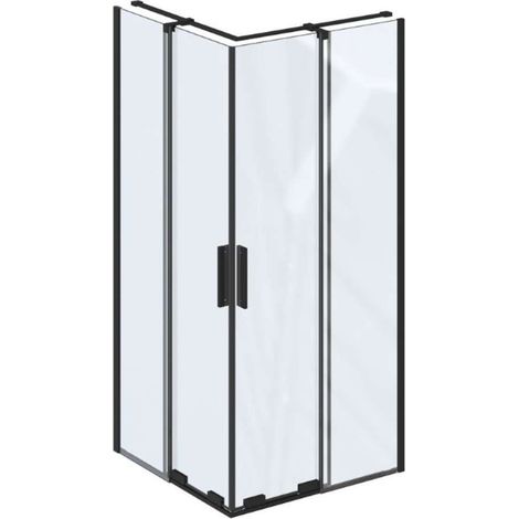 Ravak Roll - Duschkabine 90x90 cm, schwarz/Klarglas X14V70300Z1 (1/5)