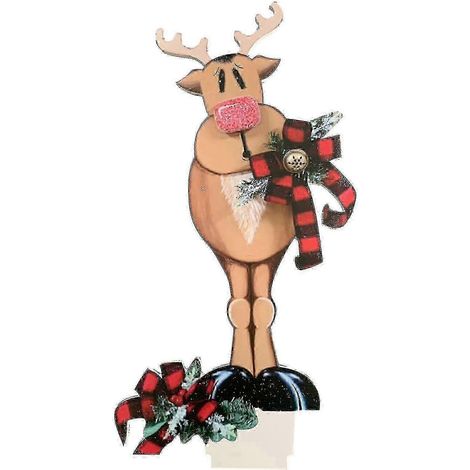 Décorations de Noël en forme de cerf, décorations de Noël, décorations de Noël, artisanat en PVC BJB504 (1/5)