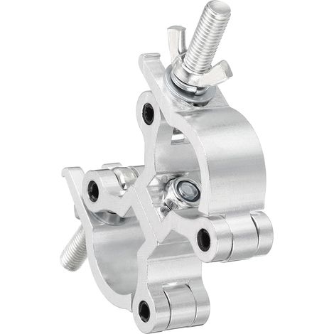Attache de Poutre Légère, Pince en Alliage d'Aluminium pour Tuyau d'Éclairage de Scène de 35-45mm de Diamètre, Charge Maximale de 68,04 kg, Double Boucle, 1 Pièce (1/5)