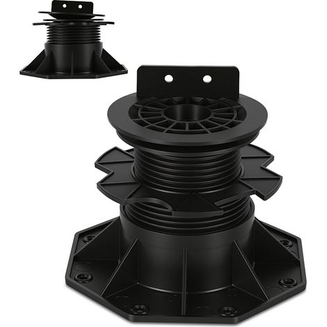 Wolketon Pedestales autonivelantes 75-145 mm para terraza de madera y WPC, pendiente 0-5°, pack de 30 (1/5)