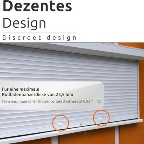 Butée Volet Roulant - PVC Blanc 40 mm - Pour Tablier Jusqu'à 16 mm - Lot de 8 Pièces (1/4)