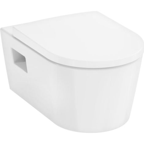 Hansgrohe EluPura S Original - WC sospeso con sedile, Rimless, bianco 60207450 (1/5)