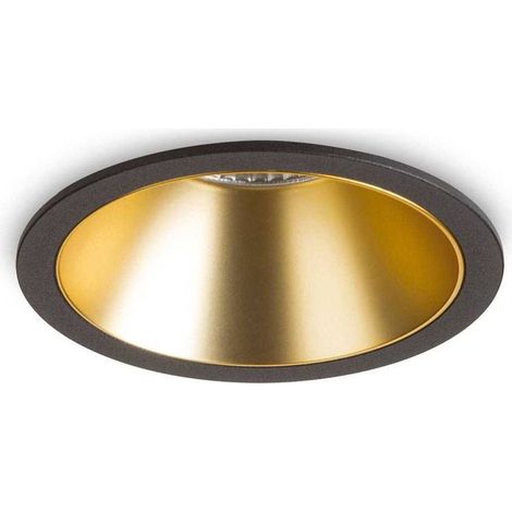 Ideal Lux – Spot encastrable LED 1 lumière or noir – Aluminium – IP20 – 12W – Pour intérieur moderne – Diamètre 8,5 cm – Hauteur 8 cm (1/3)