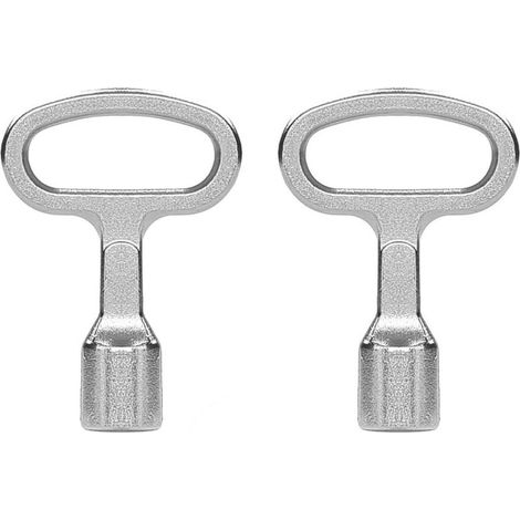 Set di 2 chiavi triangolari in metallo, chiavi triangolari, per scatola elettrica, contatore del gas e dell'acqua, quadro elettrico. (1/5)