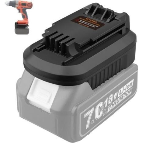 Adaptador para herramientas eléctricas inalámbricas Black & Decker de 20 V para baterías de iones de litio Makita de 18 V, compatible con herramientas eléctricas inalámbricas Black & Decker de 20 V (s (1/5)
