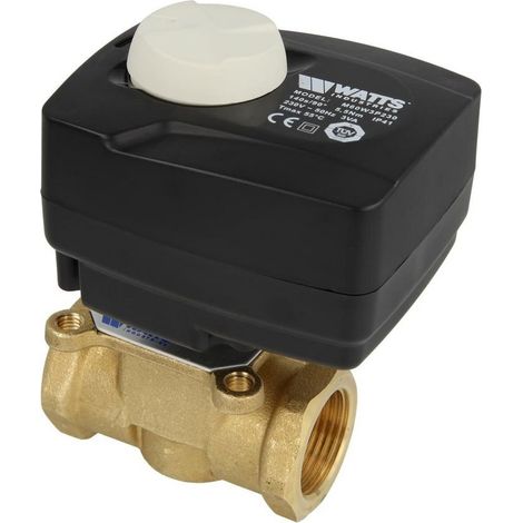 Watts Vanne mélangeuse 3 voies 1 1/4''+ servomoteur laiton V3GB 32 Kvs 18,0