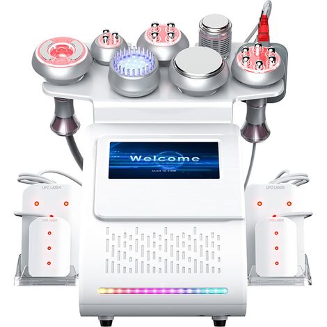 Machine D'élimination Des Graisses De Cellulite Sous Vide RF, Machine De Cavitation Ultrasonique Sous Vide 80k, 9 En 1 Pour L'élimination Des Graisses, Photorajeunissement, Machine Perte Poids EMS (1/5)