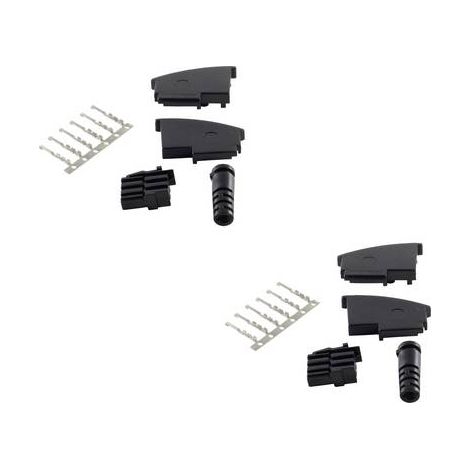 2 fiches mâles TAE F Shiverpeaks BASIC-S, non montées, kit mâle, coudé noir Shiverpeaks Contenu: 2 pc(s) S482232 (1/2)