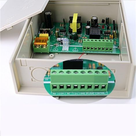 Kit d'ouvre-portes automatiques Alimentation CA 2A/3A avec batterie de secours Alimentation du système de contrôle d'accès de la carte d'inteace pour accessoires de portail coulissant ( Color : 12V 3 (1/4)