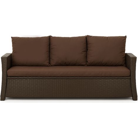 Coussins de canapé meubles de jardin en résine tressée Marron, Coussins balançoire d'extérieur 150x60x50cm Coussin de banc de jardin extérieur -Mix