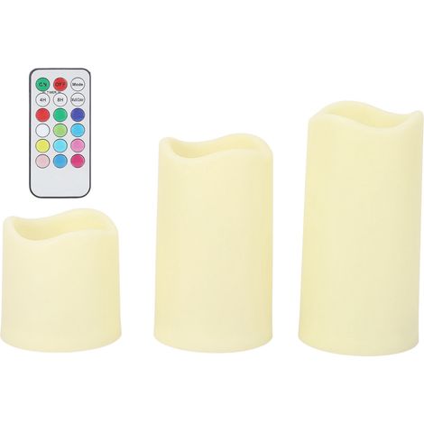 3 flammenlose elektronische RGB-LED-Kerzen mit (1/5)