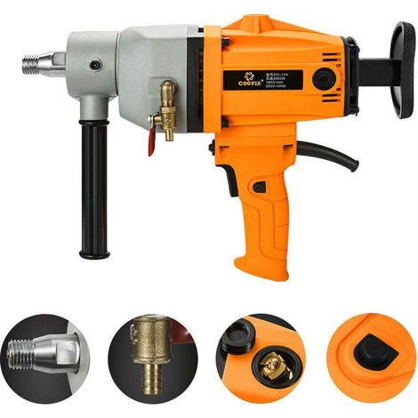 Perceuse à noyau diamantée 7,1" 180 mm pour perçage béton diamanté 3000 W 220 V (1/5)