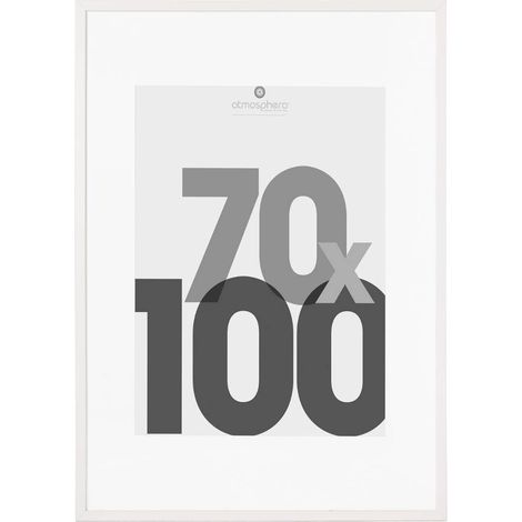 Portafoto in legno Eva 70x100cm bianco - Atmosphera créateur d'intérieur