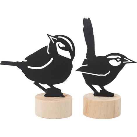 porte mémos oiseaux en fer porte cartes noirs supports photo (1/5)