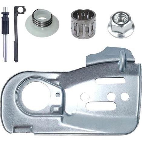 544094001 Kit de pompe à huile pour tronçonneuse 445 445E 450 450E 450E, barre intérieure de rechange, plaque de guidage, écrou avec arbre, tuyau d'huile, roulement à aiguilles, kit de (1/5)
