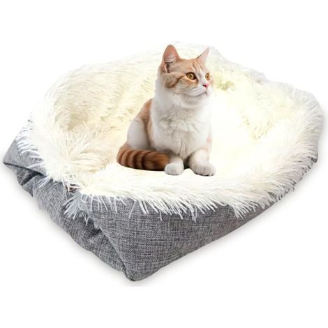 Lit pour Chat, Coussin pour Chat, Lit pour Chien, Chaton Coussin, Coussin Chien Dehoussable EET Lavable, Tapis pour Chat pour Dormir (6151cm)