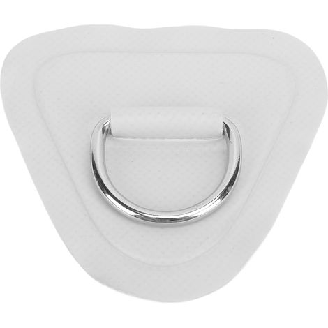 Ortviai Patch Triangle PVC Résistant aux UV avec Anneau D en Acier Inoxydable pour Bateau Gonflable, Kayak, Dinghy – Gris (1/5)