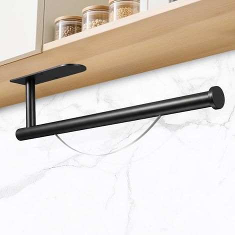 Paper Towel Holder with Damping Function, Paper Towel Holder SUS304 Stainless Steel Under Cabinet for Kitchen, Counter, Cabinet, Bathroom (1/5)