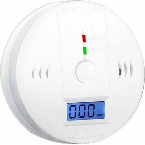 Carbon Monoxide Gas Detector Alarm Detector Battery Powered CO2 Alarm Detector with LCD Display Voice Warning (1/5)