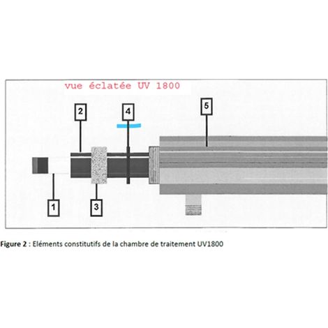 Joint Tube quartz UV 1800, 4001 et 6001
