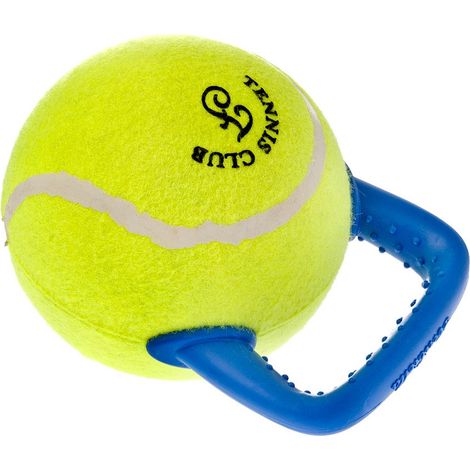 Gioco palla da tennis bolide con anima in gomma resistente e maniglia in tpr per cani
