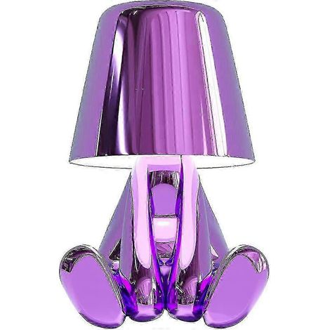 Lampe Penseur, Lampe de table tactile, Lampe de bureau LED représentant un petit penseur doré et créatif, DecorMr whatColorful (1/5)