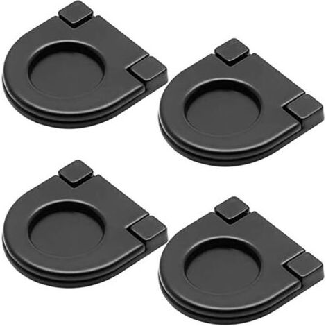 Pièces Poignées invisibles, Poignées de porte de tiroir armoire de cuisine boutons 36mm, tirette avec vis, Poignée de tiroir de quincaillerie d'armoire de cuisine horizontale (Noir) (1/4)