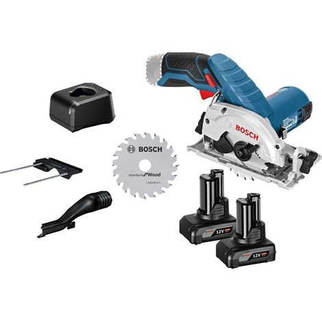 Bosch Akku-Kreissäge GKS 12V-26 12 V Ø 85 mm / 2x 4,0 Ah Akku + Ladegerät inkl. Zubehör