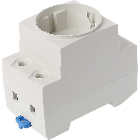 Prise secteur UE type 35 mm pour montage sur rail DIN, 16 A, 250 V CA (1/5)
