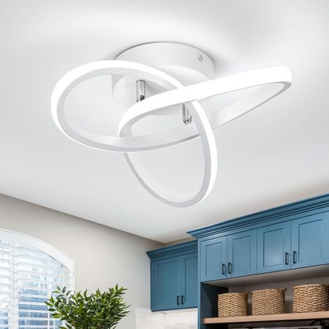 Plafonnier LED, Lustre LED basse consommation, Plafonnier moderne 20 W, Luminaire d'allée LED design, Lumière blanche 6000 K (1/5)