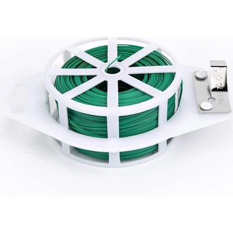 Garden Ties for Plants, Spools Tie Wire, Gardening Links for Ligatures, Green Gardening Wire, Reinforced Plastic Tie Roll, Plant Tie Link for Fixing Branches, 20 Metres (1/5)