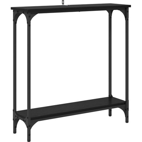 Maison Exclusive - Tavolo consolle Rovere Nero 75 x 22,5 x 75 cm Legno multistrato