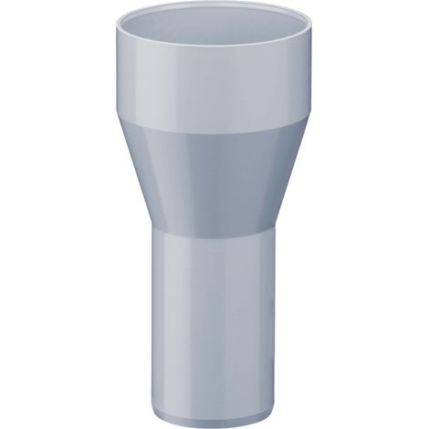 INEFA Reduzierstück Fallrohr, PVC Zubehör Fallrohr Kunststoff, Verbindungsstück, einfache Steckmontage, Made in Germany - DN125/100 Grau