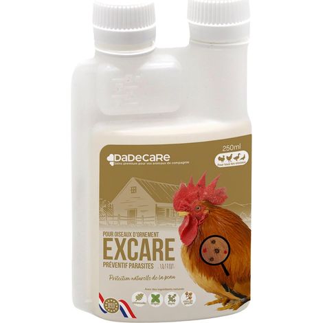 Préventivo Parasites internes 250 ML - Poules, Volailles et Exotiques - Extrait de Citronnelle et de Clou de Girofle - Formule Naturelle - Excare (1/5)
