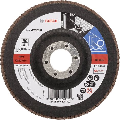 Bosch Accessories 2608607328 X571 Disco con falde Diametro 125 mm Ø foro 22.33 mm Acciaio 1 pz. (1/2)
