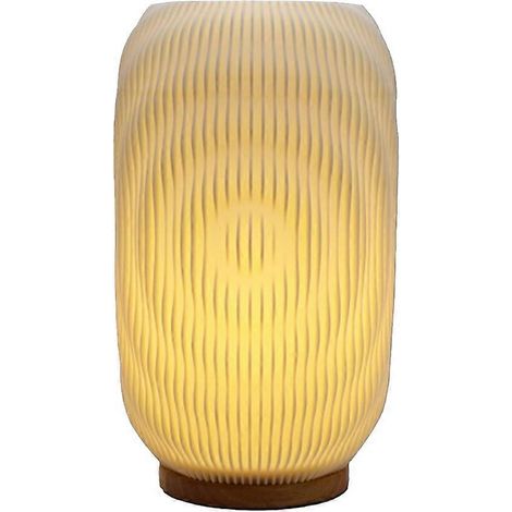 Lampe de chevet vintage à rayures, petite veilleuse pour bureau et décoration, motif vague d'eau (1/5)