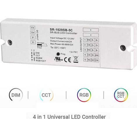 Bluetooth Controller 12-24V einfarbig + CCT + RGBW + RGBCCT 4 in