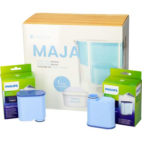 Caraffa Seltino MAJA + 2x filtri Philips Saeco AquaClean CA6903