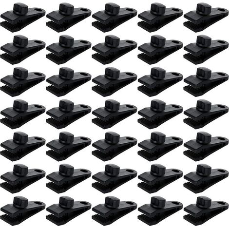 Lot de 30 clips pour bâche de tente, pince de verrouillage pour bâche pour fixation d'auvent, toile d'ombrage de camping, couverture de piscine (1/5)