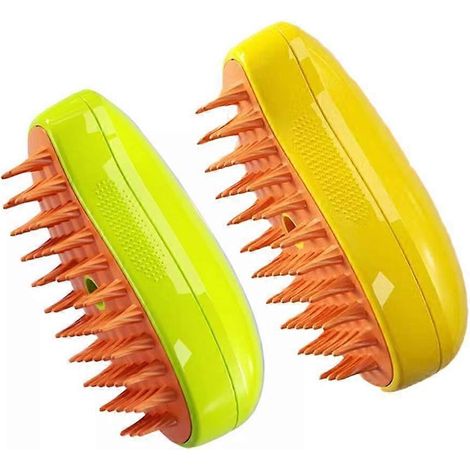 Filiyano-Brosse vapeur pour chats, Brosse vapeur 3 en 1 pour le nettoyage du pelage, Brosse vapeur autonettoyante verte, 2024 (1/4)