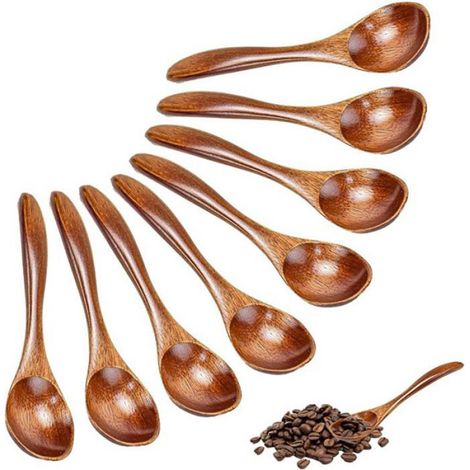 Louche - Bois Naturel - Pour Café Miel Épices - Cuisine Maison - 1 Pièce (1/4)