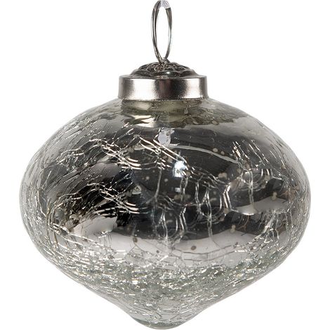 Boule de Noël en Verre Argenté 7 cm Décoration de Sapin et Fêtes de Fin d'Année - PANGIVO (1/2)