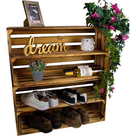 2er Set grosse Regalkiste Tosca geflammt (1/5)