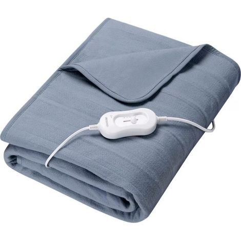 Couverture chauffante bleue 190 x 80cm pour un hiver au chaud (1/5)
