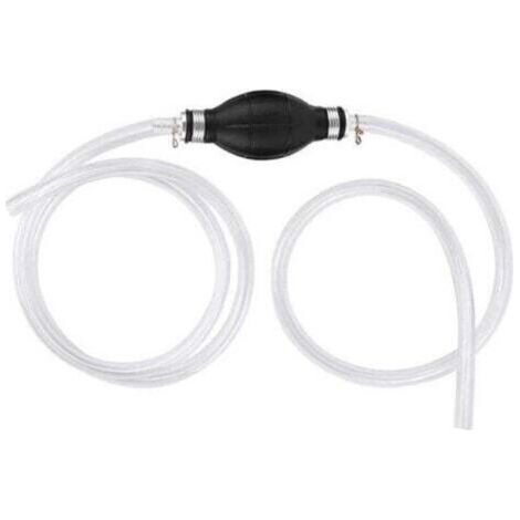 Pompe à siphon manuelle 2m (1.2m+0.8m) PVC pour carburant, eau (1/4)