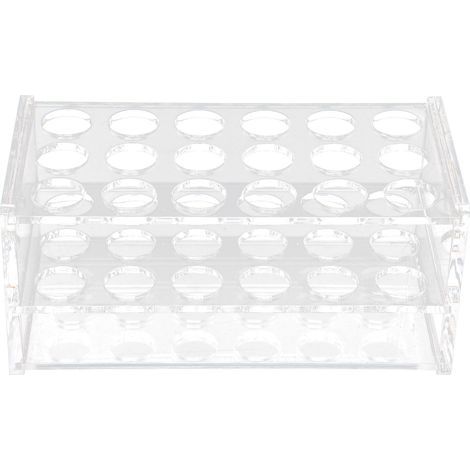 Transparenter Acryl-Reagenzglasständer, 18 Löcher für 17-mm-Reagenzgläser, geeignet für 10-ml- und 15-ml-Reagenzgläser, Zentrifugenständer (1/5)