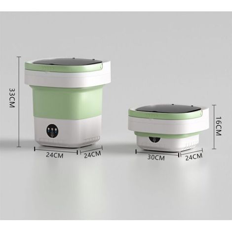 Lavatrice portatile, mini lavatrice pieghevole con maggiore capacità migliorata da 12 litri, piccola lavatrice per vestiti per bambini, biancheria intima o piccoli oggetti, per dormitorio, bucato da v (1/5)