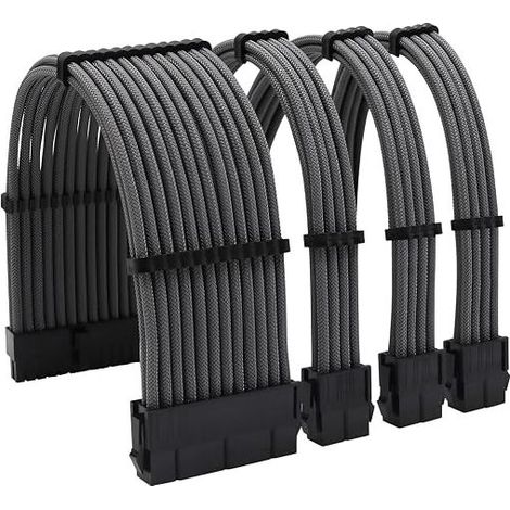 Cable Holder, Cable Organizer Comb Kit, Cable Management Kit, Cable Holder, 24-Pin, 8-Pin, 6-Pin for Internal PC Office Home Black (1/5)