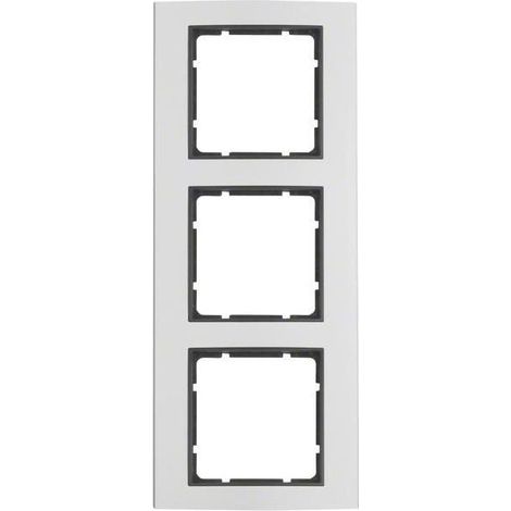 Berker 10133004 Rahmen 3fach, B.3, Alu/anthrazit matt, Aluminium eloxiert (1/5)