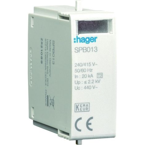 Cartouche 40kA T2 IT 440 - HAGER SPB013